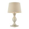 Marsham 1 Light Table Taupe Painted Wood & Ivory Fabric