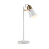 Gerik 1 Light Table White & Aged Brass Paint