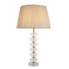 Annabelle & Freya 1 Light Table Frosted Crystal & Oyster Silk